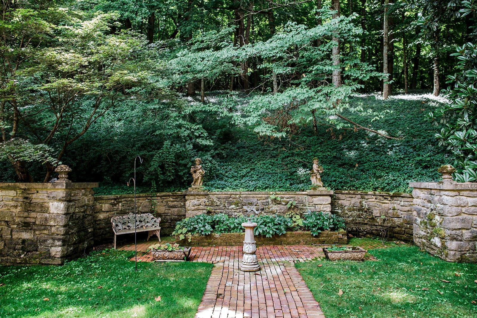 Brick Pathway to lounge area